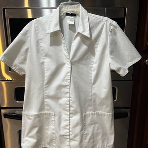 White esthetician jacket